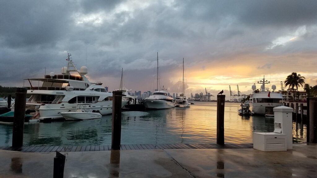 harbor, miami, fisher island, florida, port, docks, dock, boats, sunset, after rain, rainy day, pigeon, skies, clouds, yachts, miami, miami, miami, miami, nature, miami, florida, rainy day, rainy day