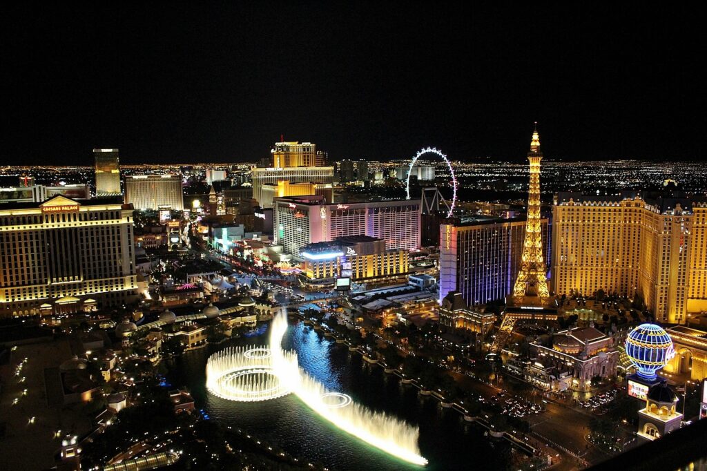 las vegas, gambling, game, city, night view, colorful, fountain show, las vegas, las vegas, las vegas, las vegas, las vegas